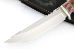 Нож Судак большой (Elmax, низельбер, стабилизированный зуб мамонта, железное дерево) - Нож Судак большой (Elmax, низельбер, стабилизированный зуб мамонта, железное дерево)