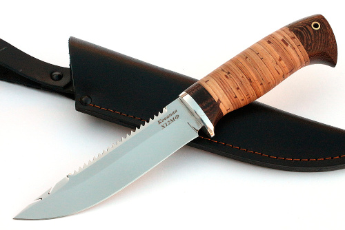 Нож Судак большой (х12МФ, береста) 