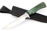 Нож Комар (х12МФ, вставка черный граб, карельская берёза зеленая)