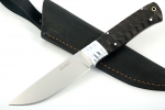 Нож Рысь (порошковая сталь ELMAX, рукоять чёрный граб обточенный под камень) цельнометаллический - Нож Рысь (порошковая сталь ELMAX, рукоять чёрный граб обточенный под камень) цельнометаллический