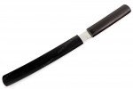 Нож Самурай большой (кованая х12МФ, черный граб) деревянные ножны - Нож Самурай большой (кованая х12МФ, черный граб) деревянные ножны
