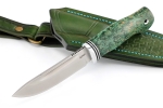 Нож Малыш (К340, кап клена зеленый) формованные ножны - Нож Малыш (К340, кап клена зеленый) формованные ножны