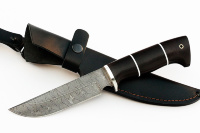 Нож Лесной (дамаск, чёрный граб)