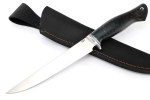 Нож Филейный средний (х12МФ, рукоять шишка в акриле черная) - Нож Филейный средний (х12МФ, рукоять шишка в акриле черная)