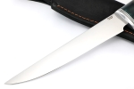 Нож Филейный средний (х12МФ, рукоять шишка в акриле черная) - Нож Филейный средний (х12МФ, рукоять шишка в акриле черная)