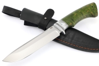 Нож Скат (х12МФ, вставка акрил белый, карельская берёза)