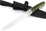 Нож Скат (х12МФ, вставка акрил белый, карельская берёза) - Нож Скат (х12МФ, вставка акрил белый, карельская берёза)