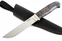 Нож Скорпион (порошковая сталь Elmax, стабилизированная карельская берёза)
