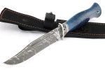 Нож Атака (сталь D2, карельская берёза синяя - мельхиор) - Нож Атака (сталь D2, карельская берёза синяя - мельхиор)