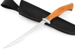 Нож Филейный средний (узкий, 95Х18, карельская береза янтарная) - Нож Филейный средний (узкий, 95Х18, карельская береза янтарная)