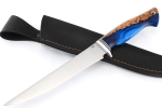Нож Филейный средний (х12МФ, рукоять гибрид- карельская береза акрил синий) - Нож Филейный средний (х12МФ, рукоять гибрид- карельская береза акрил синий)