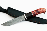 Нож Сокол (дамаск, карельская берёза)