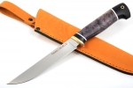 Нож Зубатка (S390, фиолетовая стабилизированная карельская берёза - чёрный граб) - Нож Зубатка (S390, фиолетовая стабилизированная карельская берёза - чёрный граб)