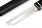 Нож Самурай малый (кованая х12МФ, черный граб) деревянные ножны - Нож Самурай малый (кованая х12МФ, черный граб) деревянные ножны