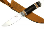 Нож Рысь (S390, наборная стабилизированная карельская берёза - мельхиор) - Нож Рысь (S390, наборная стабилизированная карельская берёза - мельхиор)