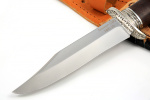 Нож Гладиатор (S390, коричневая стабилизированная карельская берёза - мельхиор) - Нож Гладиатор (S390, коричневая стабилизированная карельская берёза - мельхиор)
