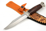 Нож Гладиатор (S390, коричневая стабилизированная карельская берёза - мельхиор) - Нож Гладиатор (S390, коричневая стабилизированная карельская берёза - мельхиор)
