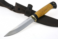 Нож Пантера (порошковая сталь Elmax, стабилизированная карельская береза - чёрный граб)