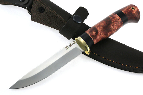 Нож Пантера (порошковая сталь Elmax, карельская береза) 