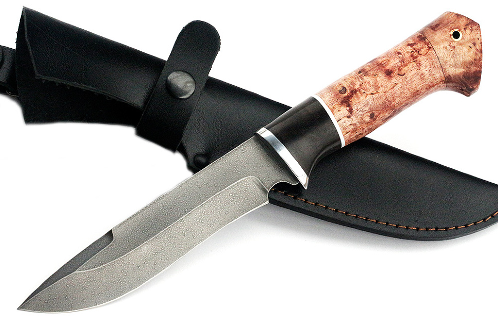 Нож Флагман (ХВ5-Алмазка, карельская берёза)