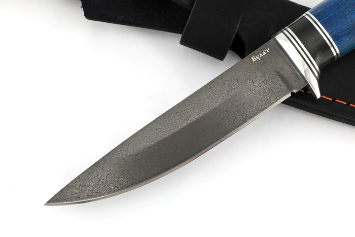 Нож Пантера (булат, карельская берёза синяя)