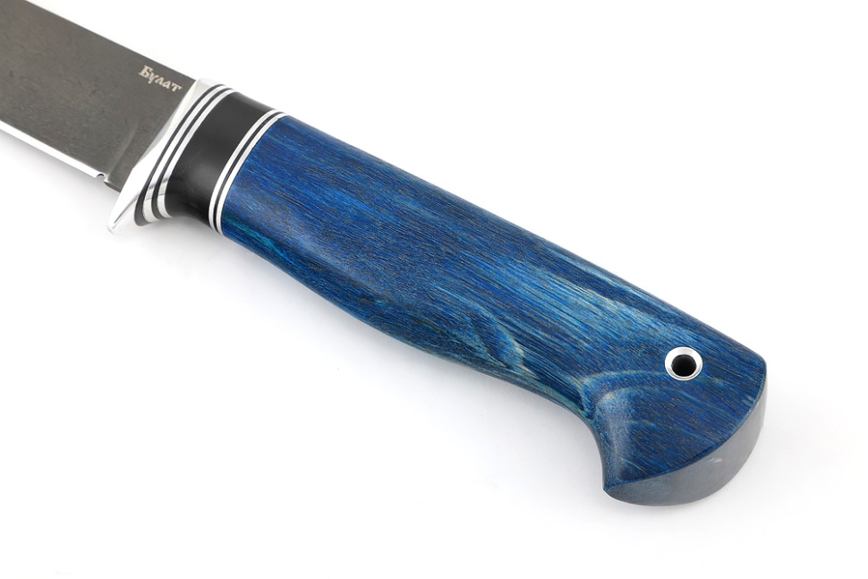 Нож Пантера (булат, карельская берёза синяя)