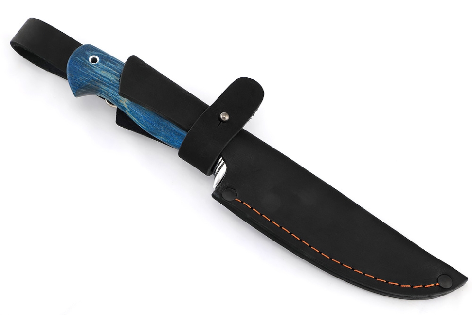 Нож Пантера (булат, карельская берёза синяя)
