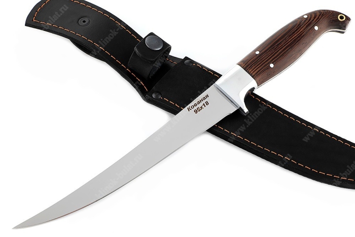 Нож Шеф-повар №10 (95х18, цельнометаллический; рукоять - венге)