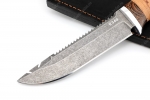 Нож Судак малый (К340, рукоять береста) - Фотография клинка рыболовного ножа Судак малый
