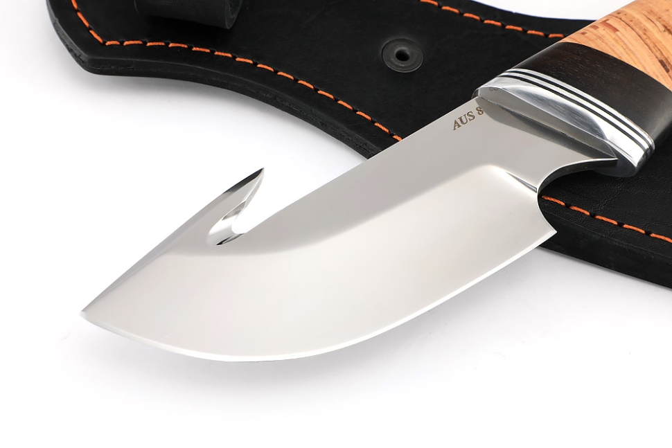 Нож Потрошитель (AUS8, береста)