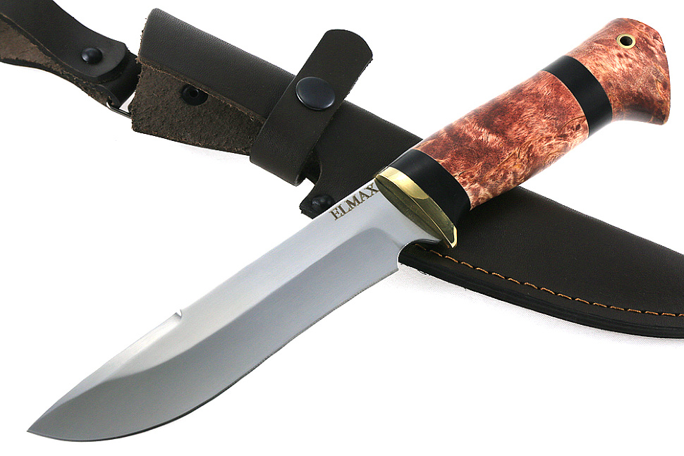 Нож Флагман (порошковая сталь Elmax, карельская береза)