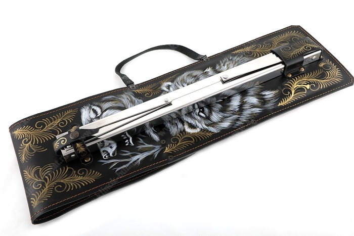 Шашлычница чёрная (шампура дерево-литьё), ручная художественная роспись