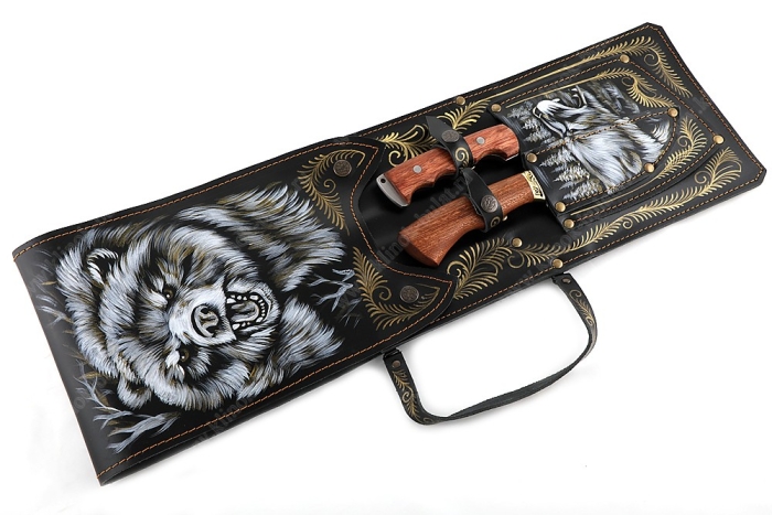 Шашлычница чёрная (шампура дерево-литьё), ручная художественная роспись