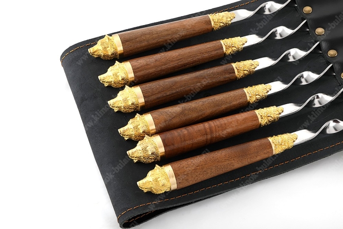 Шашлычница чёрная (шампура дерево-литьё), ручная художественная роспись