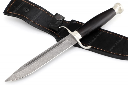 Нож Классика (К340, чёрный граб - мельхиор)