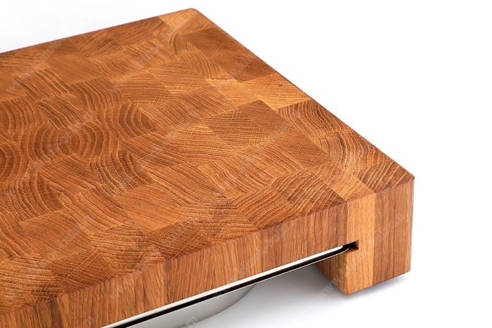 Торцевая разделочная доска средняя с гастроёмкостью (300х400х70 мм)