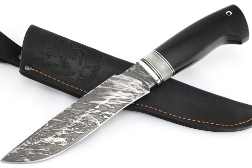 Нож Викинг (D2, акрил, чёрный граб)