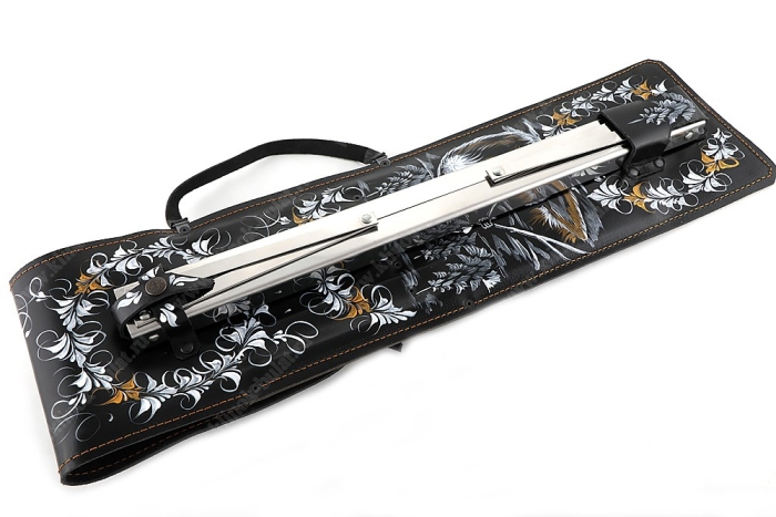 Шашлычница чёрная (простые шампура), ручная художественная роспись