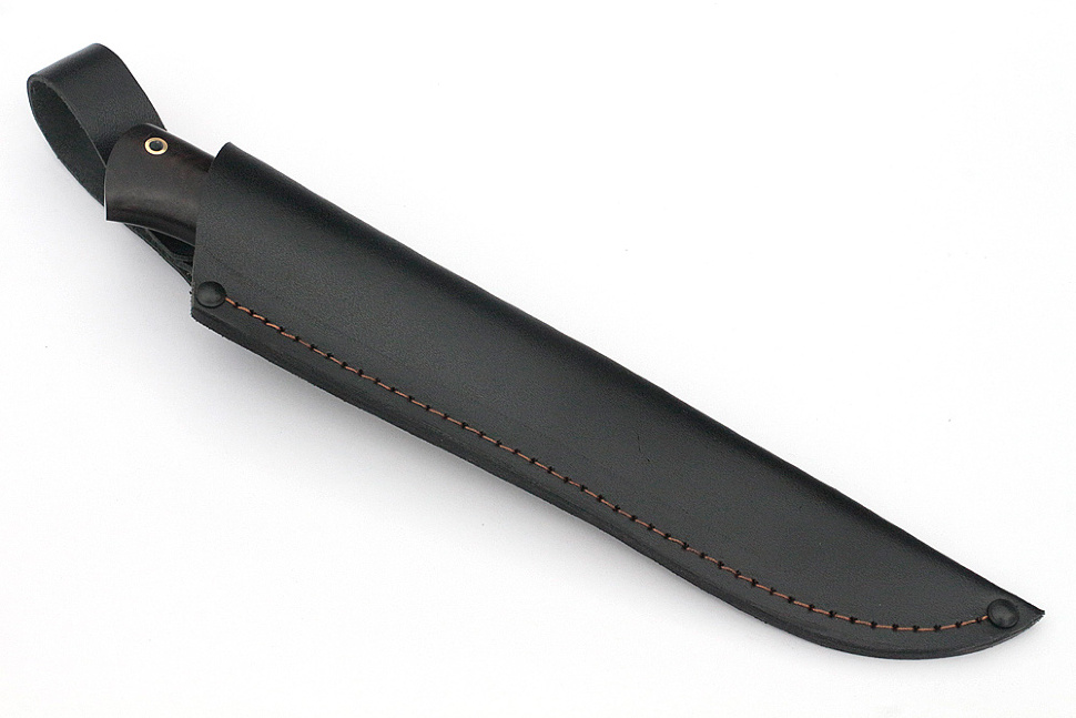 Нож Зубатка-2 (дамаск, чёрный граб)