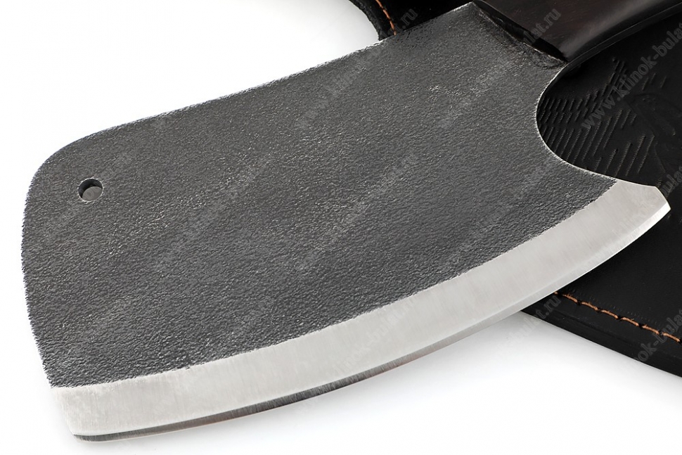 Топорик охотничий (сталь 95х18 со следами ковки, рукоять - чёрный граб) цельнометаллический 