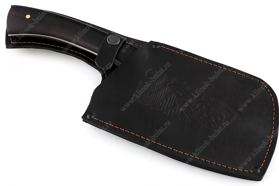 Топорик охотничий (сталь 95х18 со следами ковки, рукоять - чёрный граб) цельнометаллический 