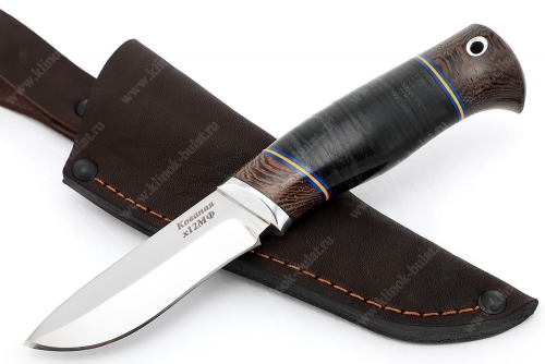 Нож Соболёк (х12МФ, рукоять наборная кожа, венге, фибра)