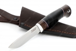Нож Соболёк (х12МФ, рукоять наборная кожа, венге, фибра) - Небольшой нож Соболёк из кованой стали х12мф