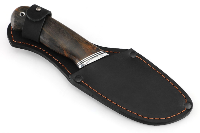 Нож Потрошитель (дамаск, карельская береза)