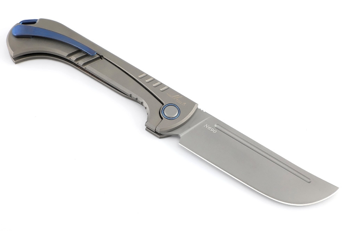 Нож складной Узбекский Пчак сталь N690 рукоять титан