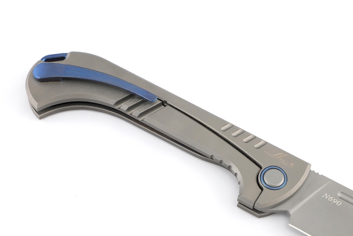 Нож складной Узбекский Пчак сталь N690 рукоять титан