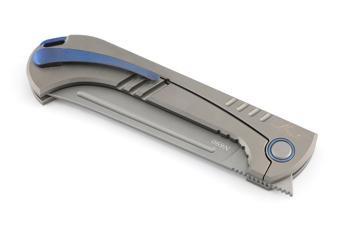 Нож складной Узбекский Пчак сталь N690 рукоять титан