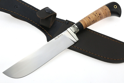 Нож Узбек (порошковая сталь ELMAX, береста) 