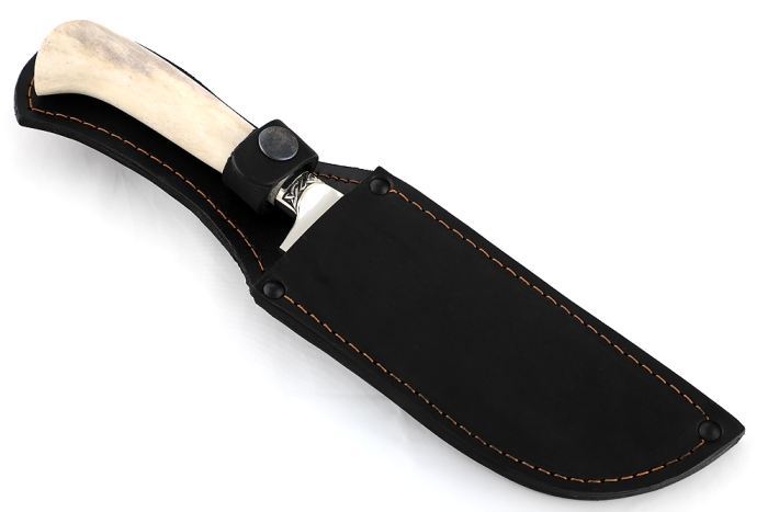 Нож Узбек-2 (булат, рог лося - мельхиор)