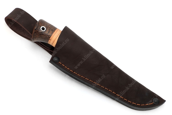 Нож Соболёк (дамаск, береста)